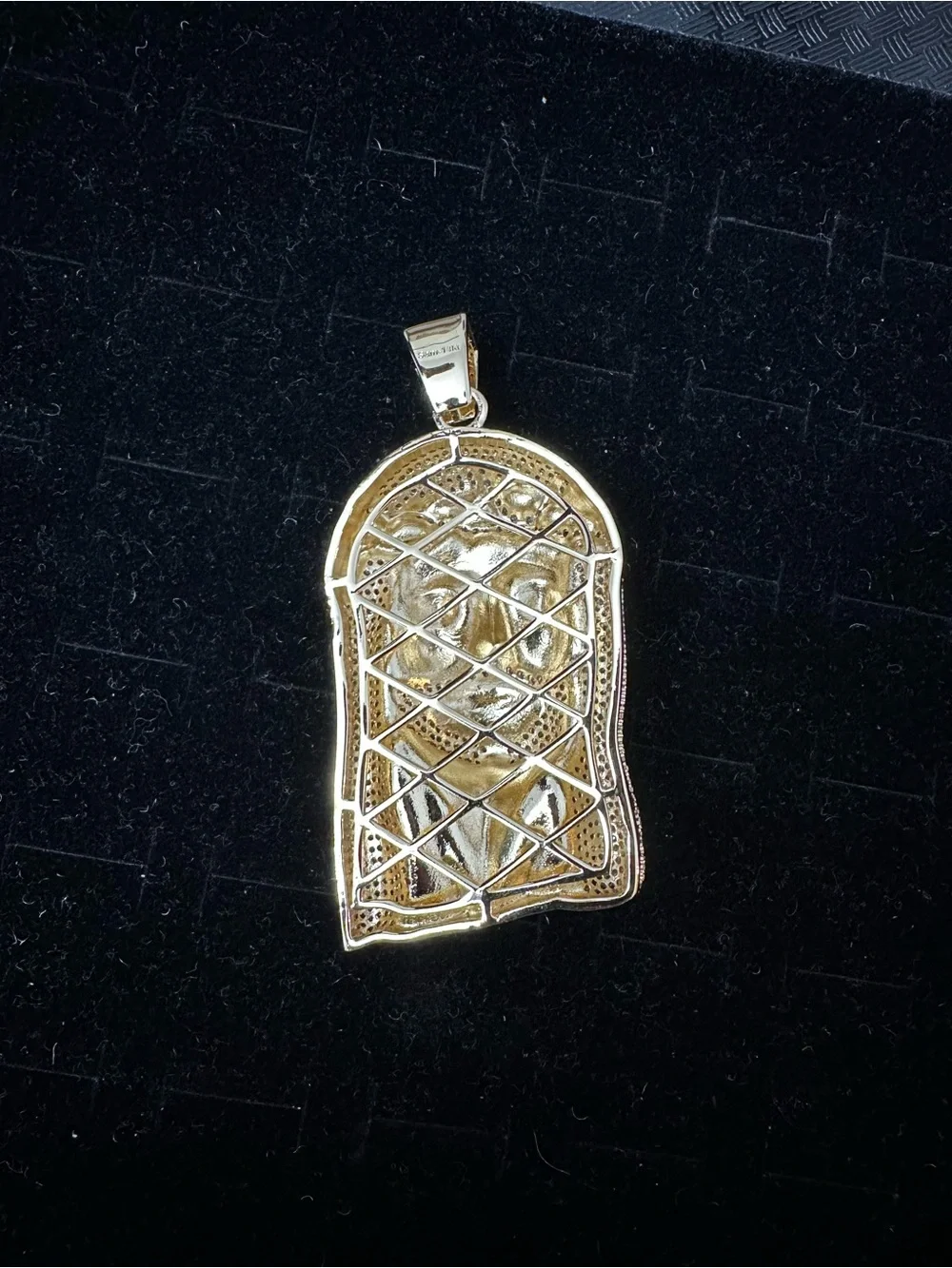 New Gold plated cz Jesus Head Pendant Charm